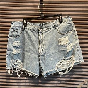 Distressed Denim Women's Shorts